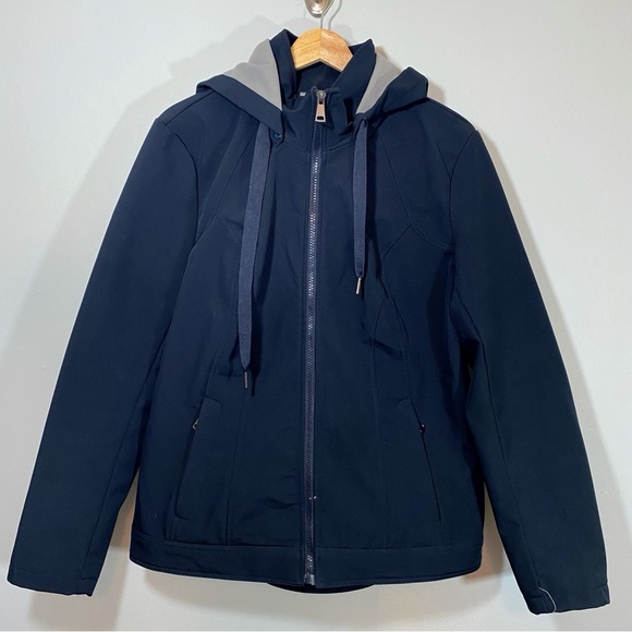 Sebby Women’s Soft Shell Hooded Jacket Black Sz XL NWOT - Picture 1 of 14